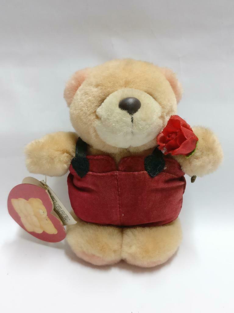 Forever Friends Lovely Bear With Red Rose W/Tag 5" Plush Soft Toy F/S (PTY127)