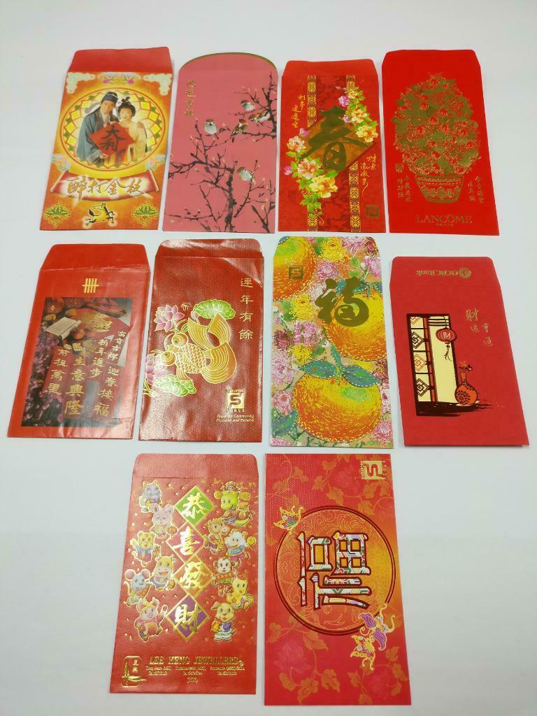 10 pcs Chinese New Year Red Packet Pocket Envelope Fish Zodiac Orange (C2168)