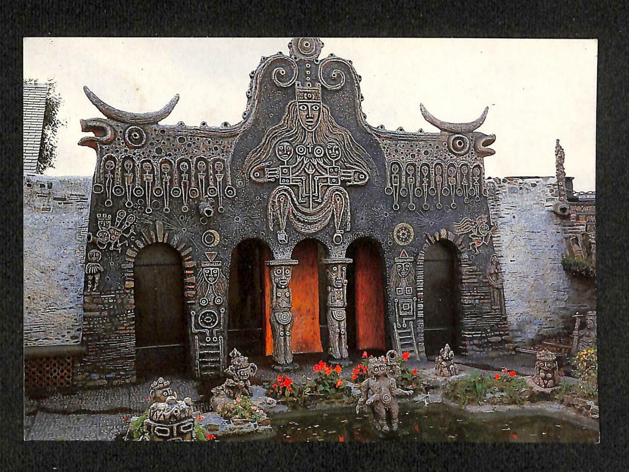 LUCKYPIGEON Musee Robert Tatin France Stone Sculpture Statue Postcard (C1607)