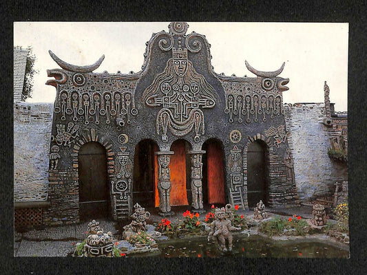 LUCKYPIGEON Musee Robert Tatin France Stone Sculpture Statue Postcard (C1607)