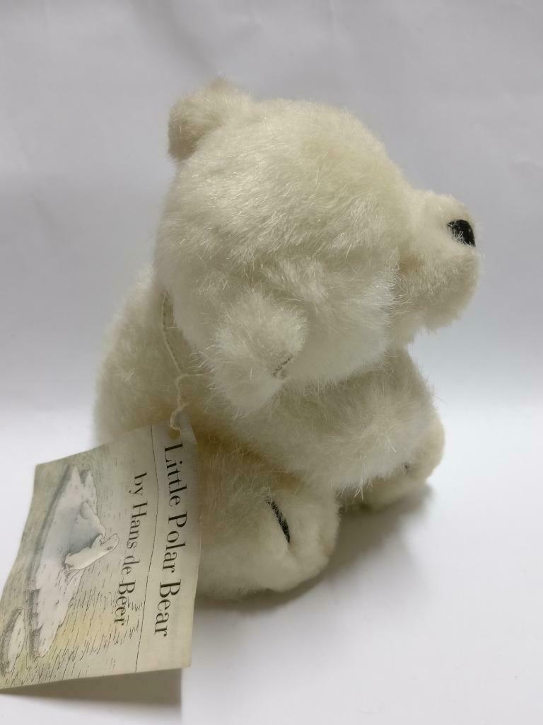 Rare Hans de Beer Little Polar Bear 1995 Mini Tag 4" Plush Soft Toy F/S (PTY133)