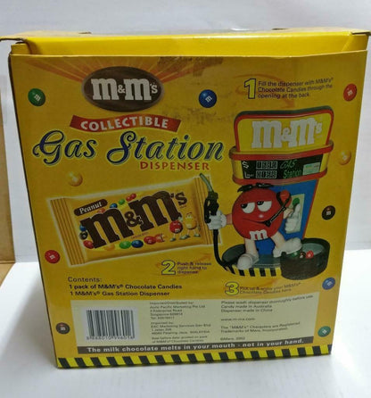 M&M's M&M Chocolate Blue Gas Petrol Station 2002 Candy Dispenser w/Box A2185 *5