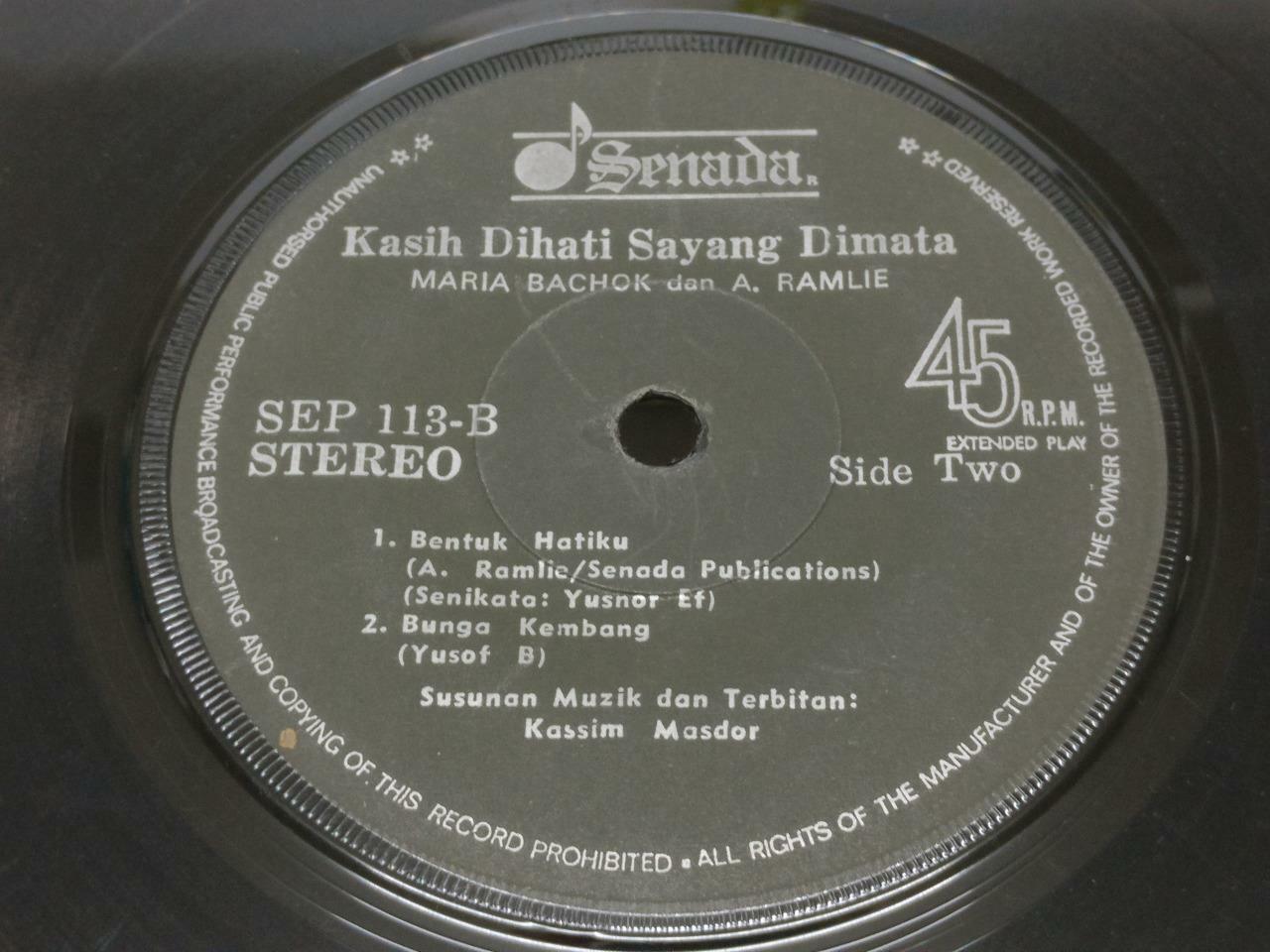 Malay Maria Bachok & A.Ramlie & Muzik Terbitan Singapore 7" EP 45 RPM (EP337)