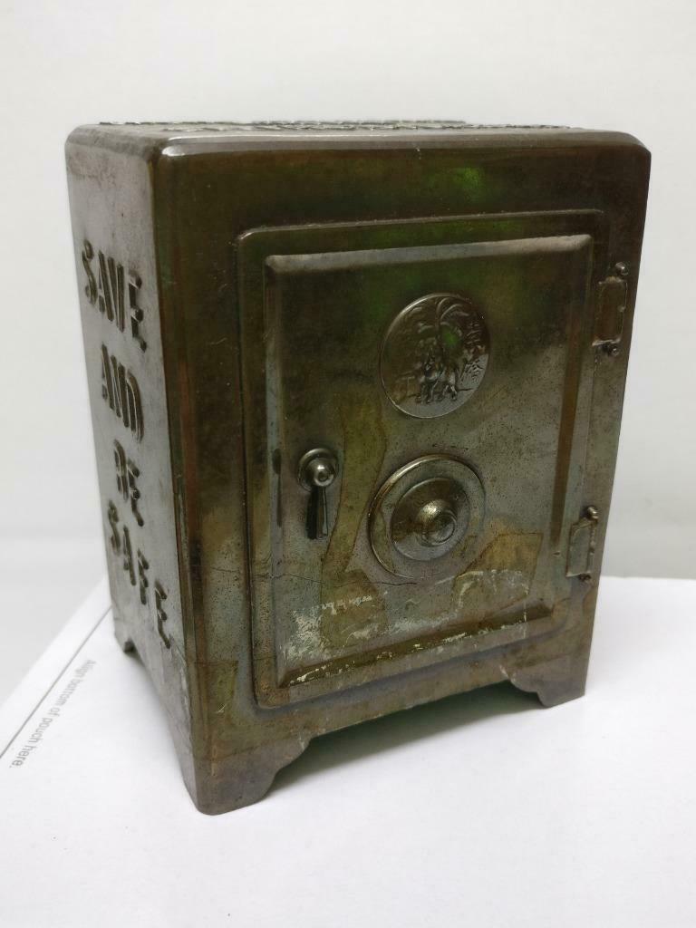 Rare 70's Vintage 崇僑銀行 Singapore Chung Khiaw Bank Coin Bank Bronze Safebox A1656