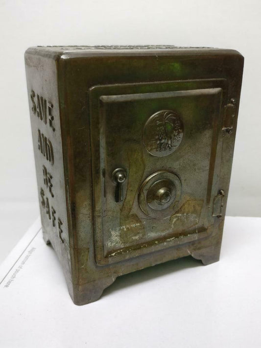 Rare 70's Vintage 崇僑銀行 Singapore Chung Khiaw Bank Coin Bank Bronze Safebox A1656