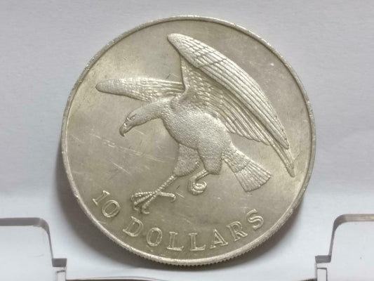 Singapore $10 10 Dollars 1973 Eagles Silver Coin (C018)