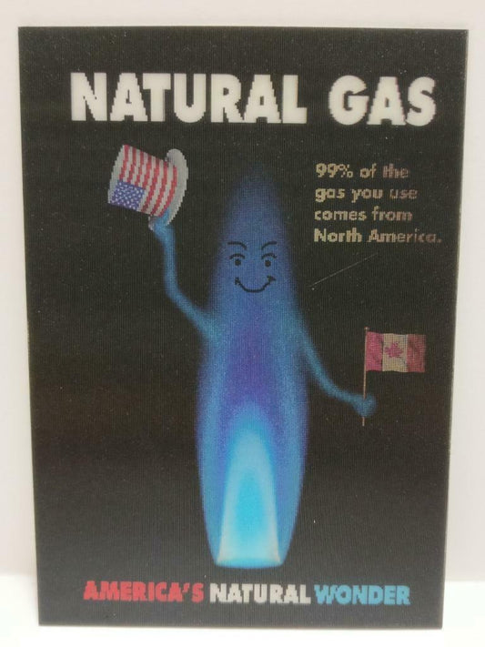 LUCKYPIGEON888 America's Natural Gas Blue Flame 3D Lenticular Postcard (E0435)