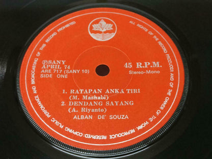 Singapore Alban De Souza Ratapan anak Tiri 1974 Rare Malay EP 7" (EP353)