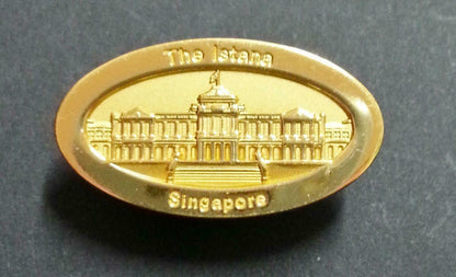 Rare Singapore The Istana 总统府 Gold Tone Pin Badge Souvenir F/S (A220)