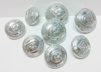 Rare Vintage Singapore Police Uniform Round Button Buttons x 8 pcs F/S B349