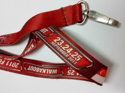 Singapore Grand Prix Lanyard F1 Formula One 23/24/25 Sept 2011 Singtel F/S F022