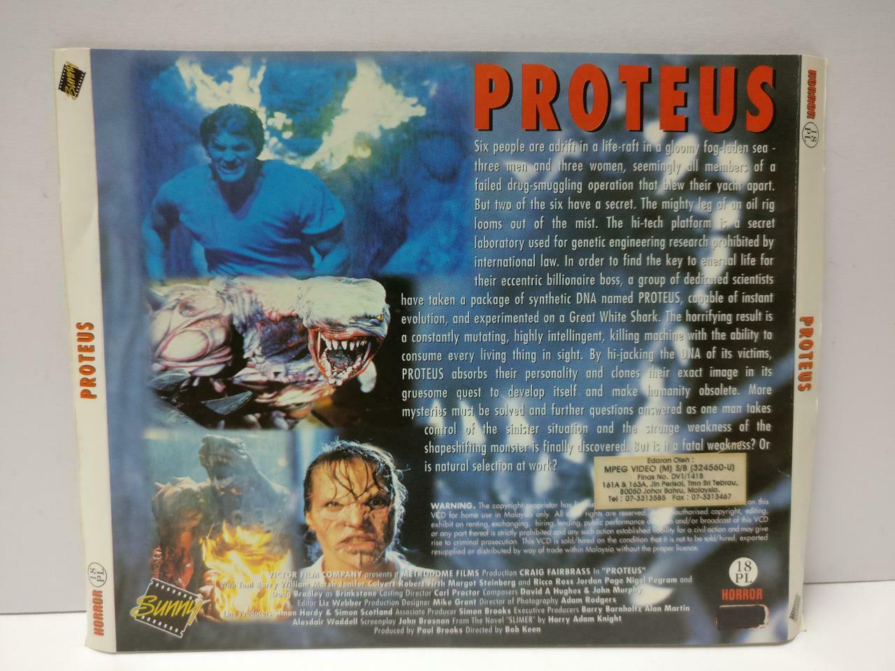 Horror Movie Proteus Craig Fairbrass Rare Malaysia Video CD 2x VCD CDS572