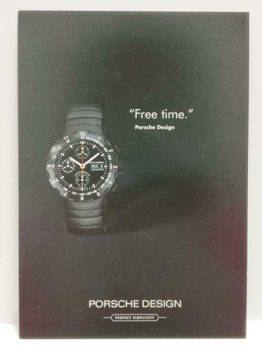 LUCKYPIGEON888 Porsche Design Black Watch 1999 Singapore Ad Postcard (E0393)