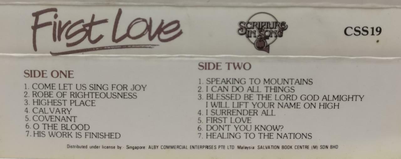 David & Dale 1st Love Christian Worship Jesus God Songs Singapore Cassette CT560