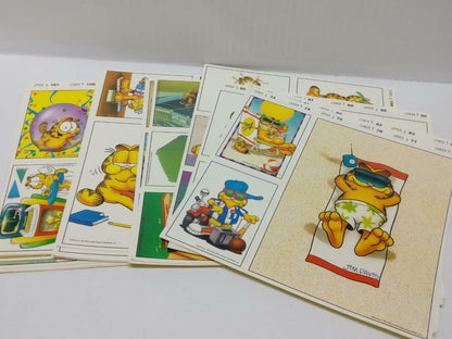 Vintage Cute Cartoon Mega Rare Garfield The Cat Stickers x 22 Sheets (C2259)