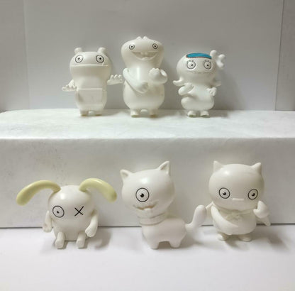 Singapore McDonalds White Ugly Dolls Cute Figure Toys x6 Lot F/S (FTY011) *F