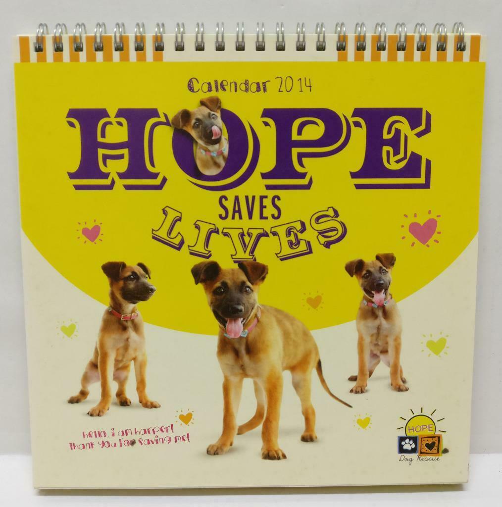 HOPE Saves Lives Dog Rescue 2014 Desk Calendar (A2083)