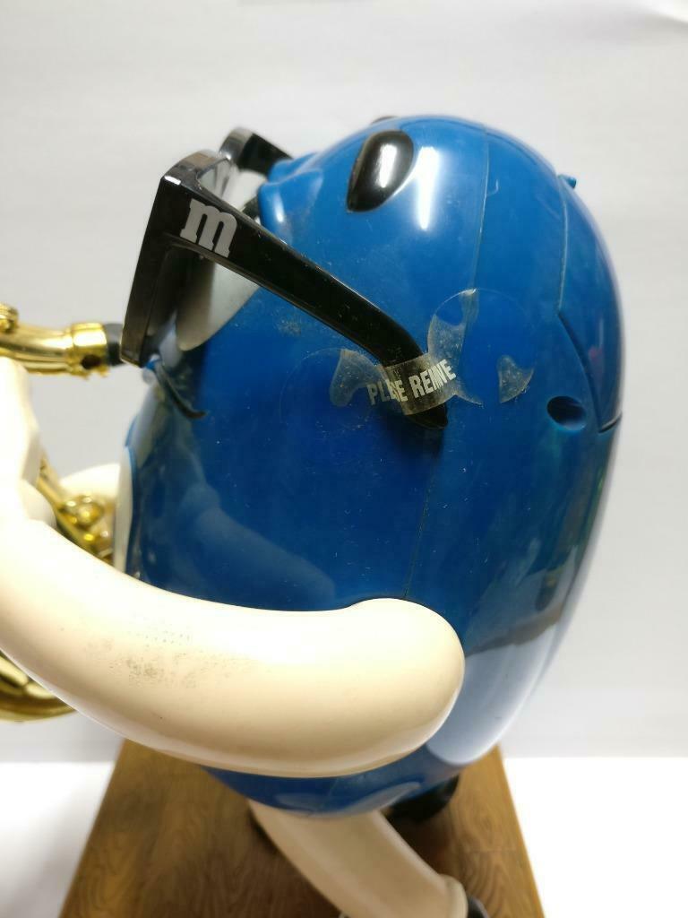 M&M's M&M Chocolate Blue Sunglasses Saxophone Candy Dispenser No Box (A2182) *5