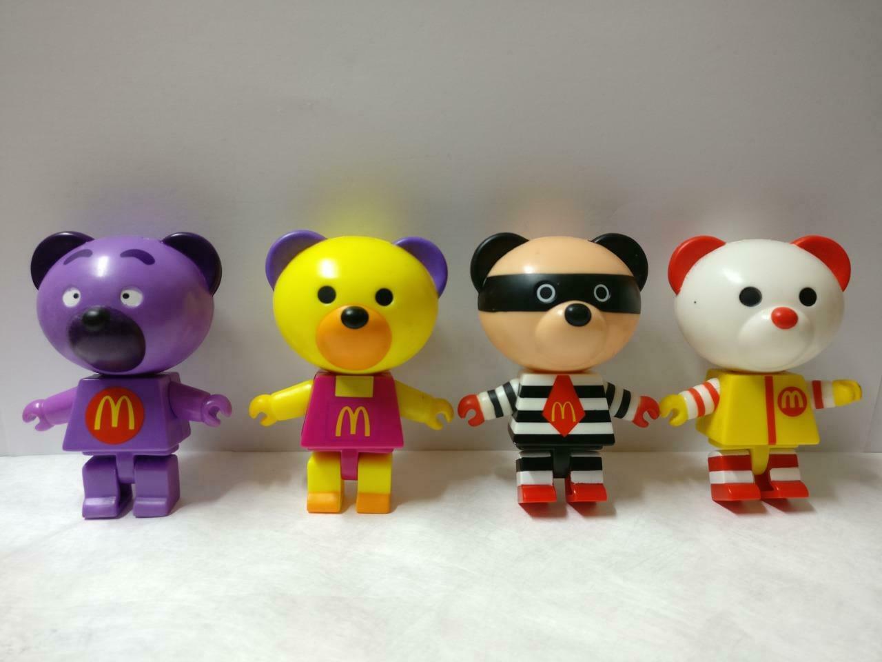 Singapore McDonald's Colourful Designs Bears Figure Toys x4 Lot F/S (FTY019) *D