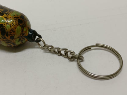 LP888 Vintage Mini Bell Shape Accessory Wooden Hand Paint Keychain Keyring F/S (B702)