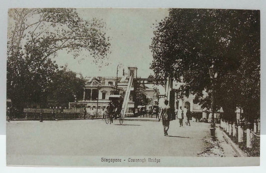 Singapore Cavanagh Bridge Vintage Singapore Postcard Reprint (AC102)