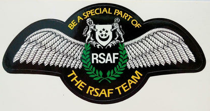 Vintage 80’s Sticker RSAF Singapore Air Force F/S (A771)