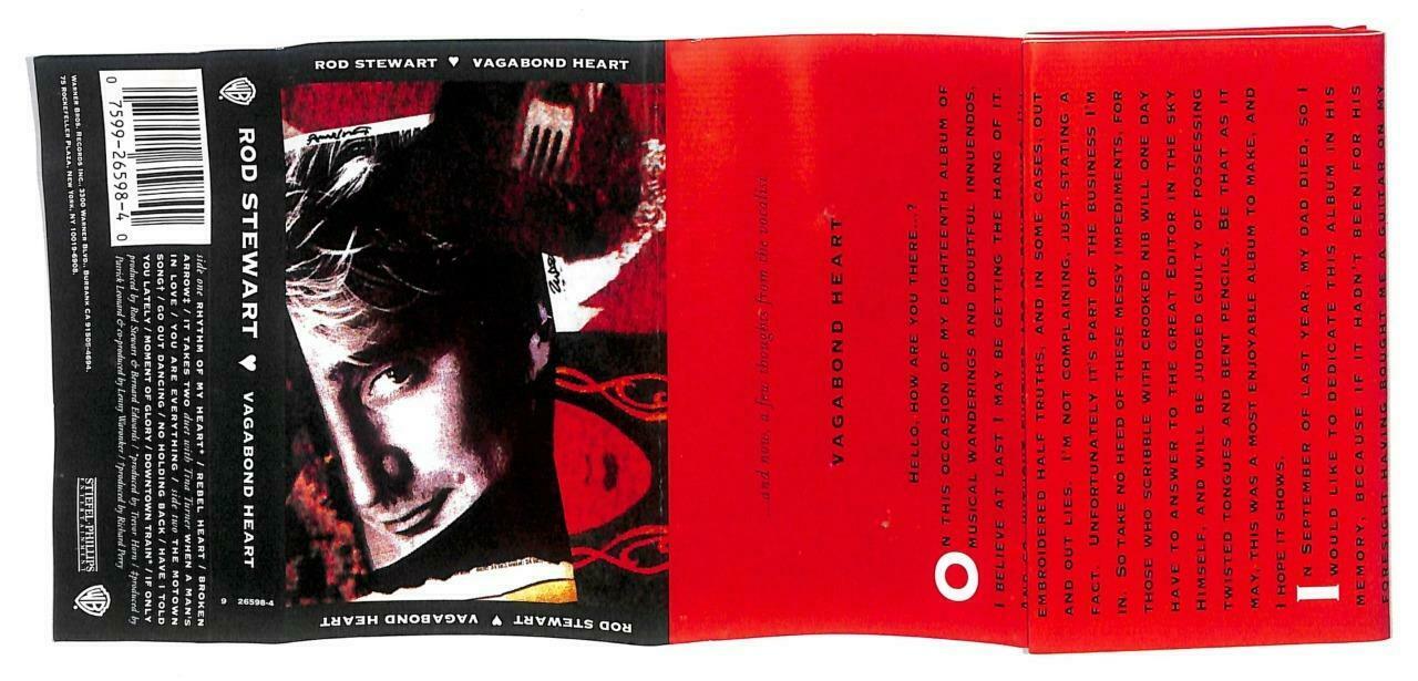 Rare Rod Stewart Vagabond Heart 1991 Singapore English Cassette CT950