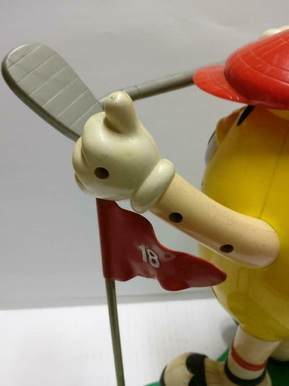 M&M's M&M Chocolate Yellow Golf Sport Red Hat Candy Dispenser No Box (A2181) *4