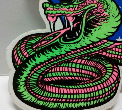 Vintage 80’s Sticker  Neon Colourful Snake F/S (A794)