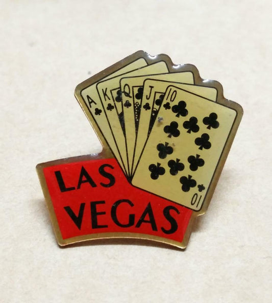 USA Las Vegas Casino Playing Cards King Queen Gamble Mini Pin Badge (B528)