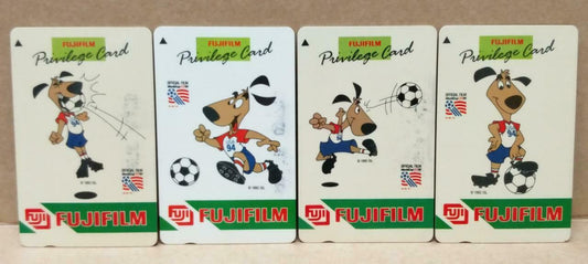 Unused Singapore Fujifilm USA 1994 Football World Cup Phone Cards x4 (A1372)