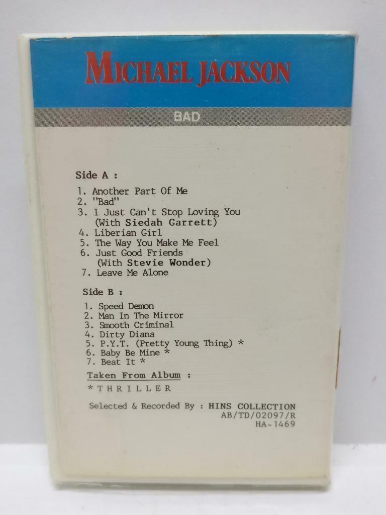 Michael Jackson MJ Bad Rare Indonesia Cassette (CT257)