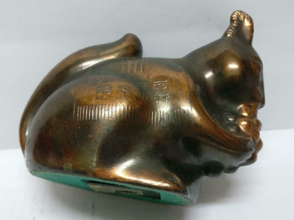 Rare 70's Vintage 崇僑銀行 Singapore Chung Khiaw Bank UOB Coin Bank Squirrel (A1652)