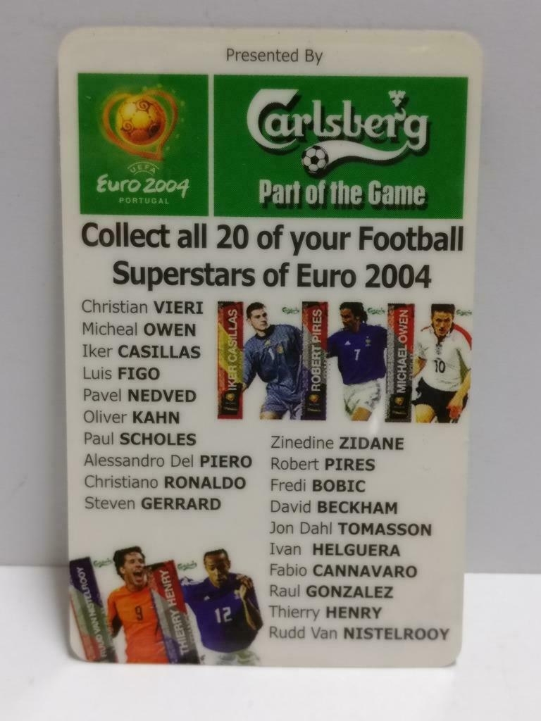 Germany Oliver Kahn Football Soccer Euro 2004 Carlsberg Promo CD Card F/S A2393