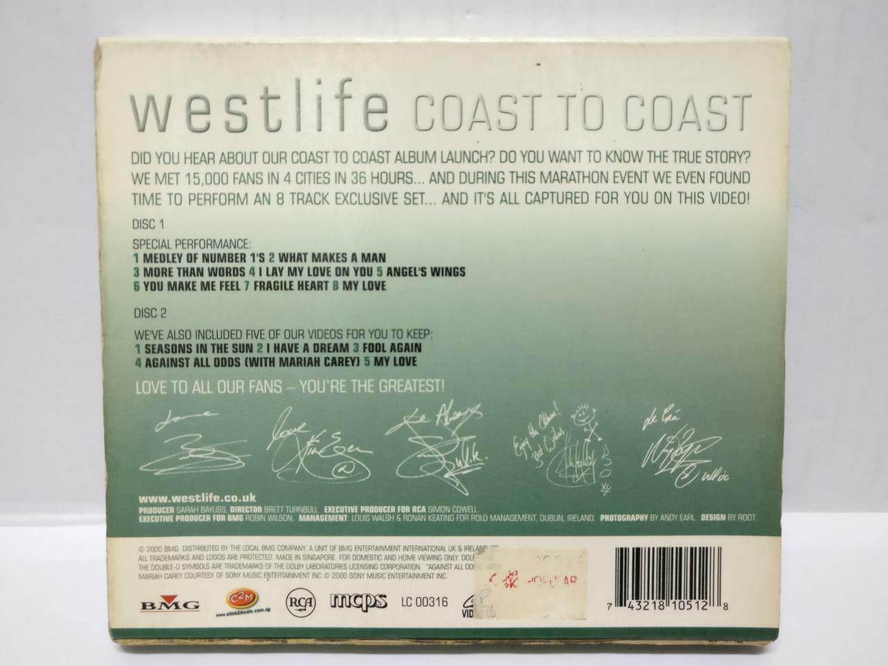 LK888 Westlife Rare 2000 Singapore 2x VCD Video CD (743218) (CD407)