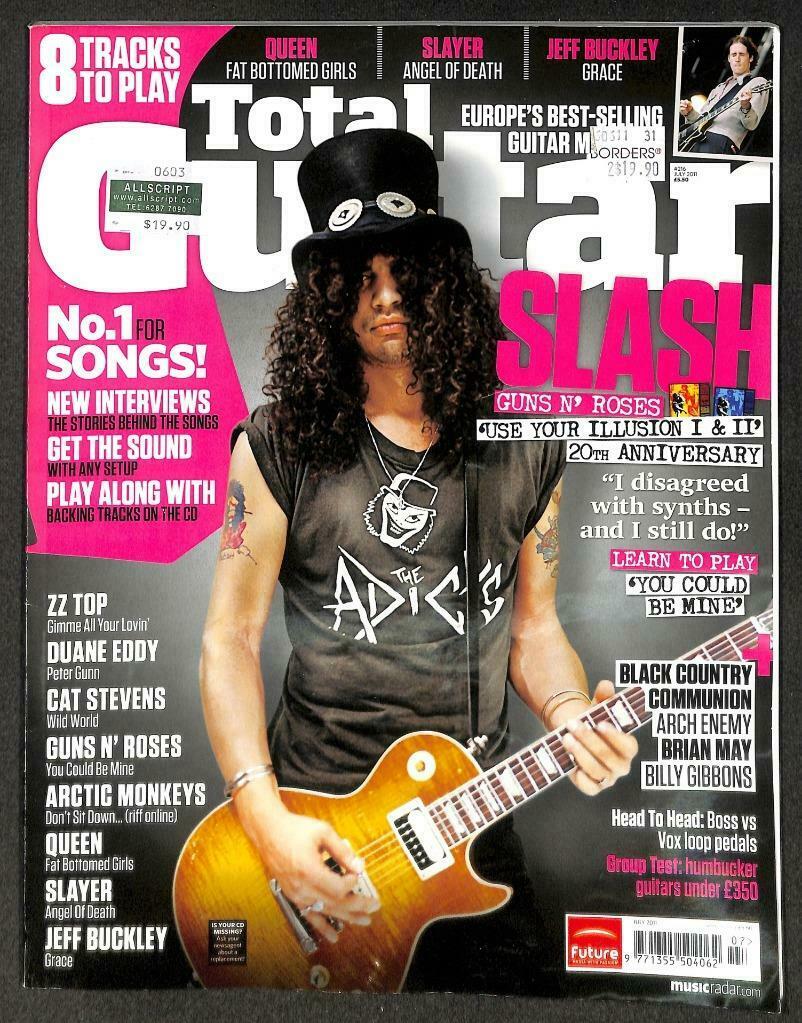 Total Guitar Magazine Slash Michael Arnott Jim Davies Gun N Roses ZZ Top M082