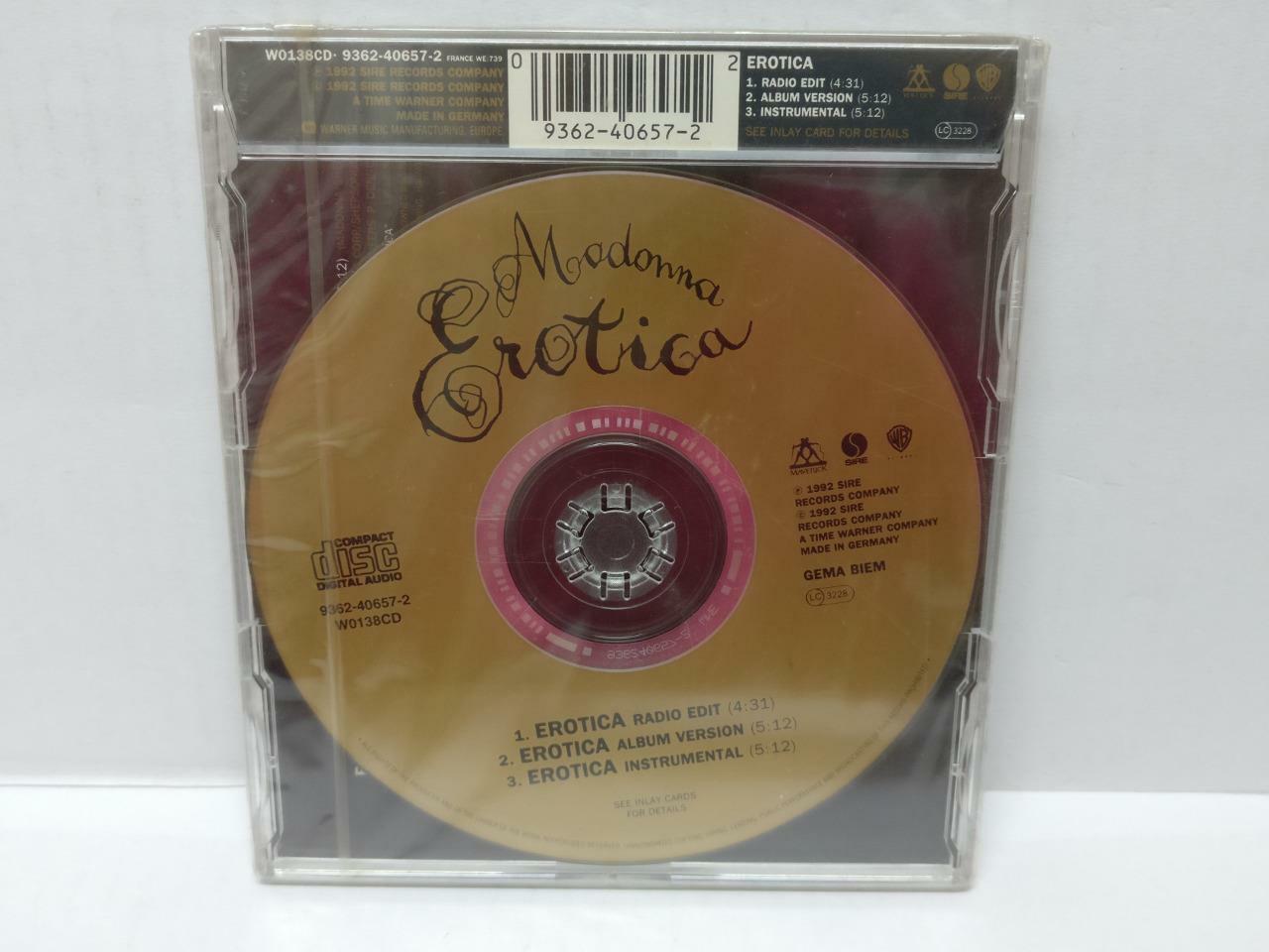 LK888 New Sealed Madonna Erotica CD SingleRare 1992 Germany CD (W0138) (CD436)