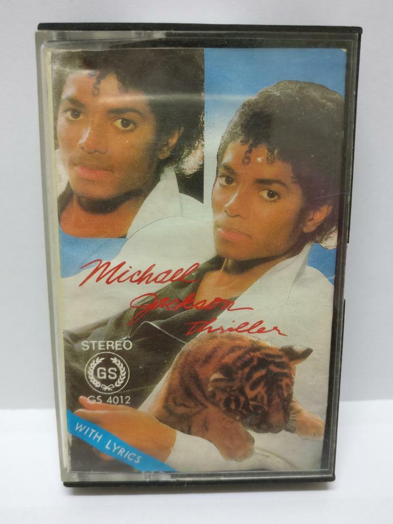 Michael Jackson Thriller MJ With Tiger on Cover Rare Singapore Cassette (CT169)