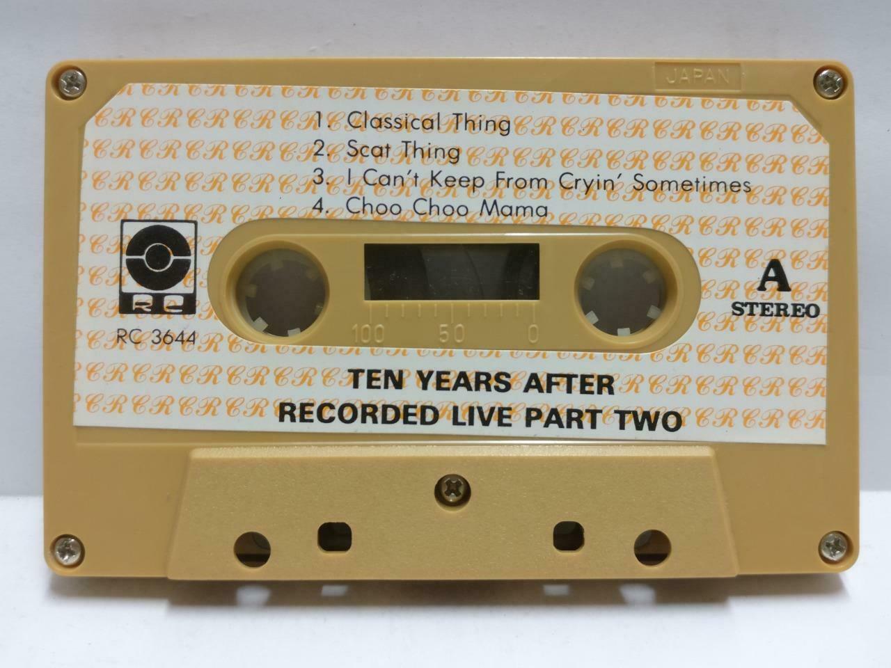 Ten Years After Recorded Live Part 2 Mega Rare Singapore English Cassette CT515