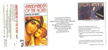 Rare Handmaiden Of The Lord Songs Of Mary 1991 USA English Cassette CT952