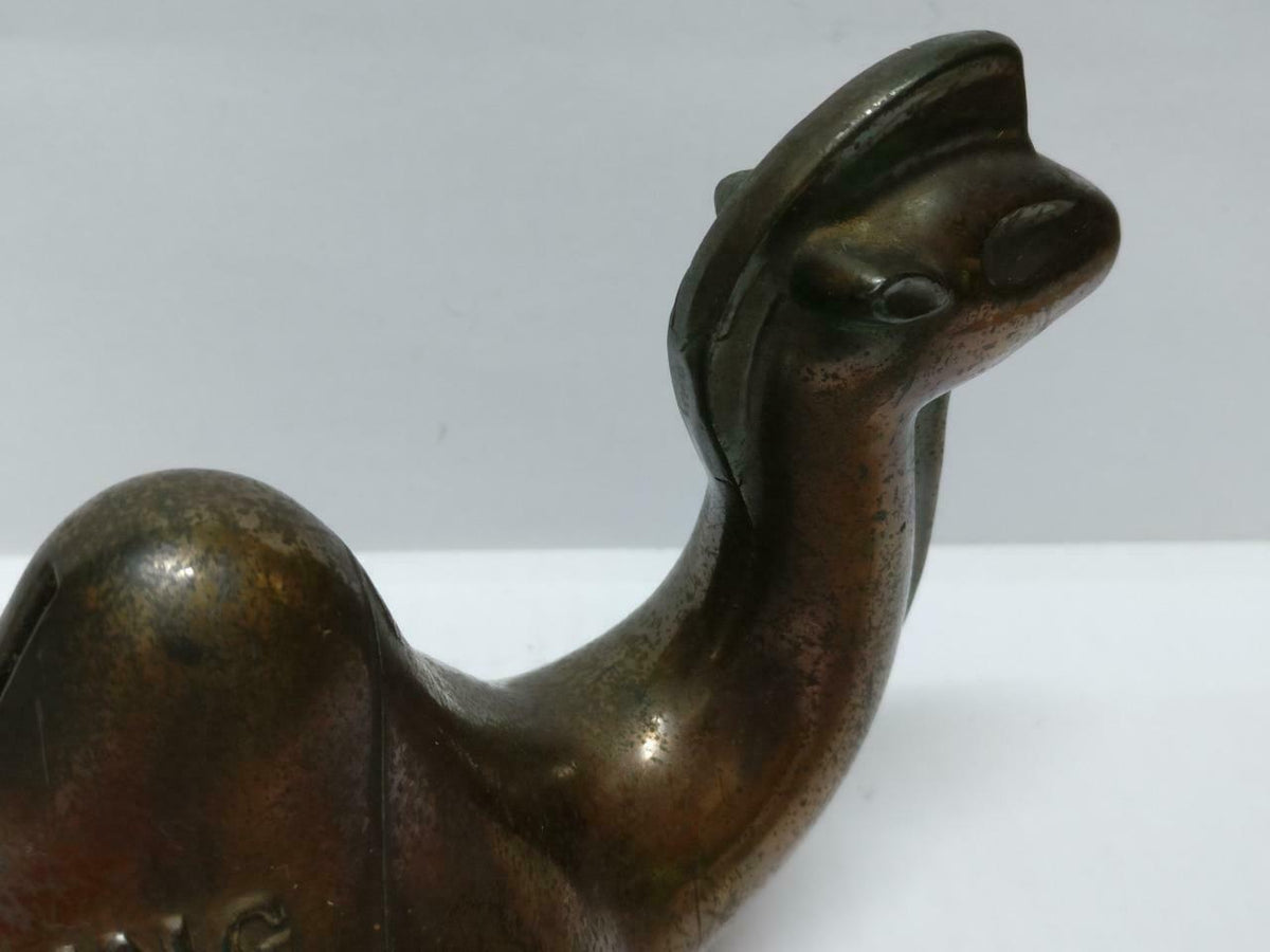 Rare 70's Vintage Singapore 崇僑銀行 Chung Khiaw Bank Coin Bank Bronze Camel (A1653)