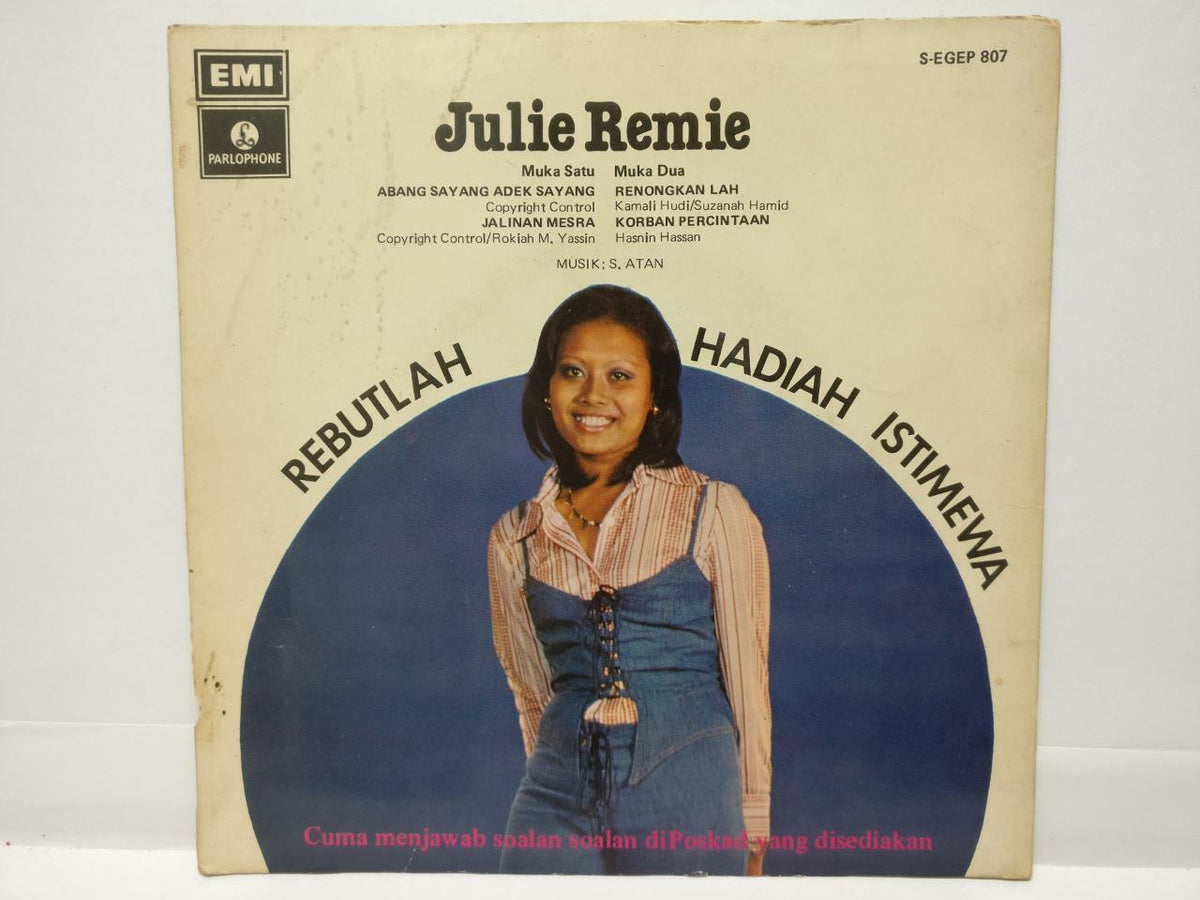 Malay Julie Remie Abang Sayang Adek Sayang EMI Singapore 7" EP 45 RPM (EP350)