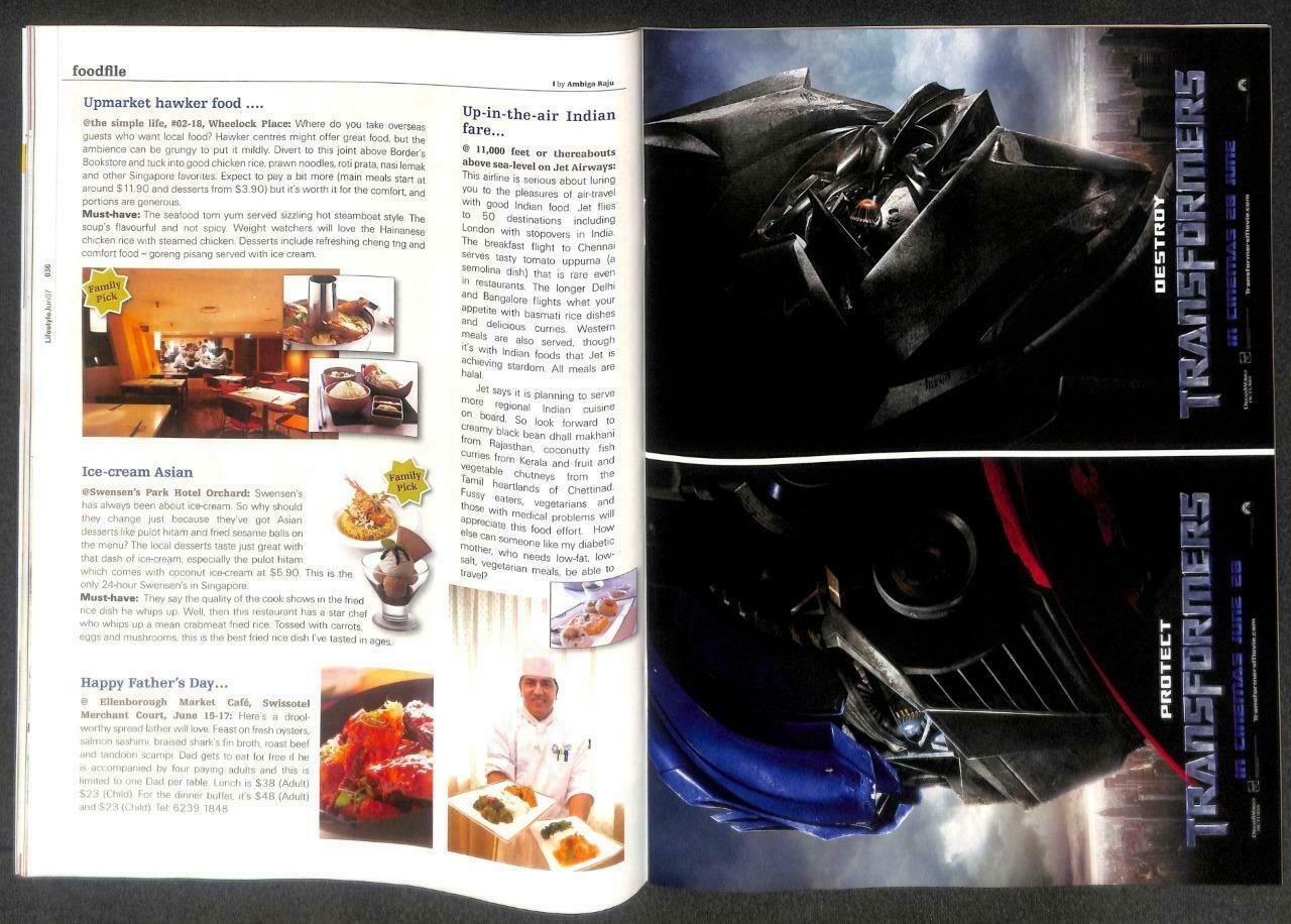 Singapore Lifestyle Magazine Shrek Jacky Cheung Transformer 2006 F/S M112 E