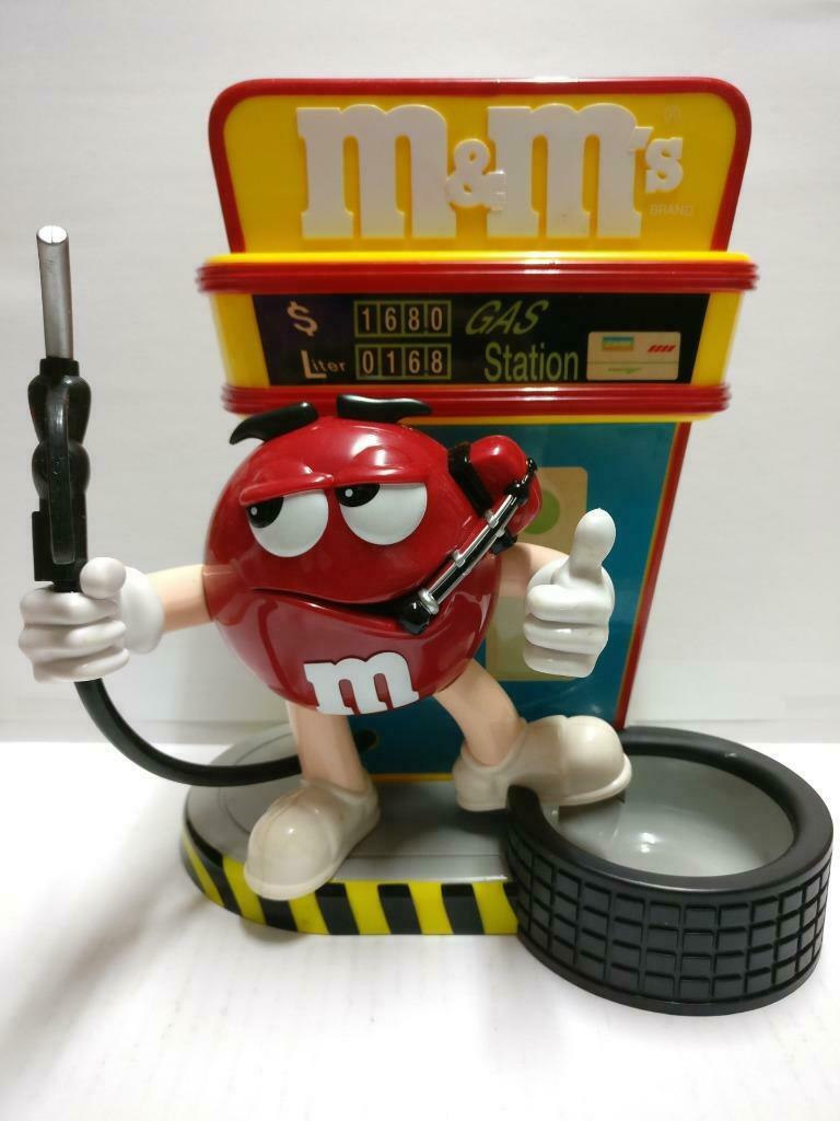 M&M's M&M Chocolate Blue Gas Petrol Station 2002 Candy Dispenser w/Box A2185 *5