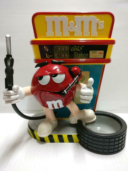 M&M's M&M Chocolate Blue Gas Petrol Station 2002 Candy Dispenser w/Box A2185 *5