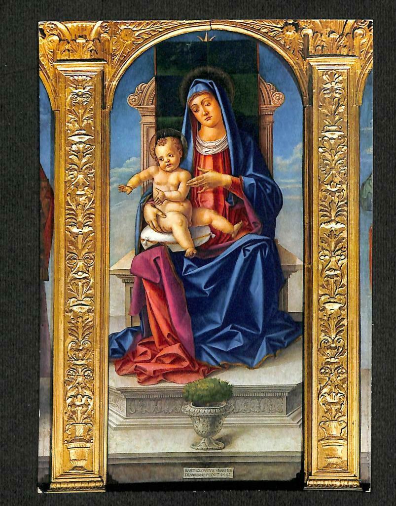 LUCKYPIGEON Dei Frari Madonna Baby Vivarini Art Painting Italy Postcard (C1634)