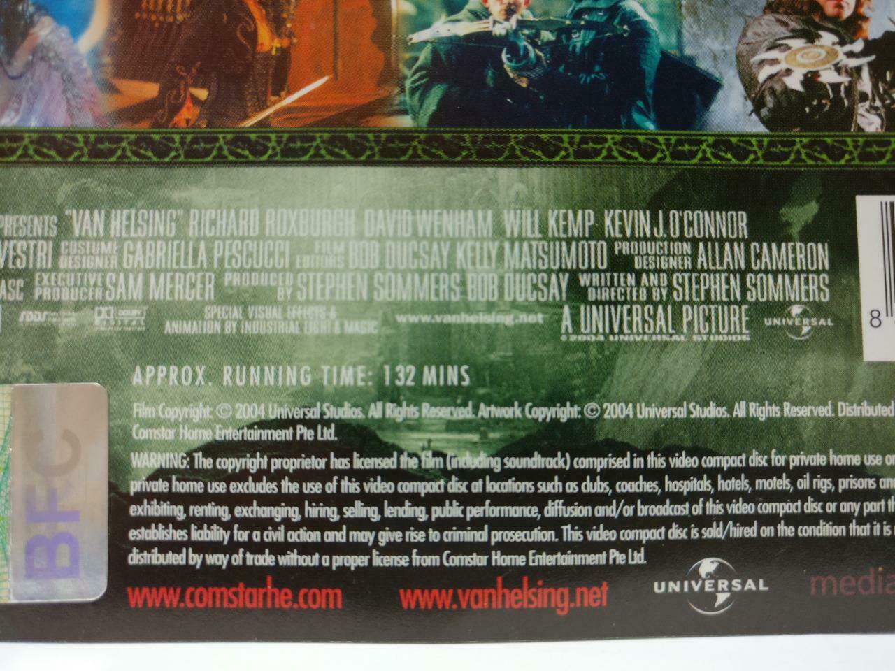 Horror Movie Van Helsing Hugh Jackman Kate B. Rare Singapore Video 2x VCD CDS563