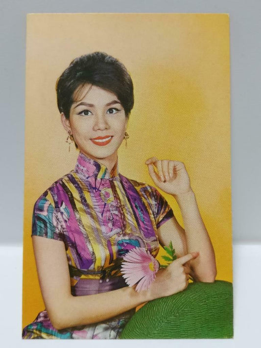 Vintage Hong Kong China Actress Chinese Cheongsam 旗袍 Photo Card F/S (P173)