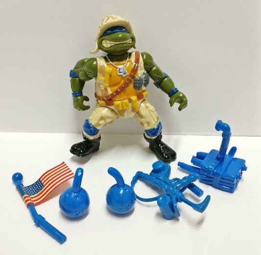 Vintage 1991 Teenage Mutant Ninja Turtles Toy Figurine Lieutenant Leo (A1330a)
