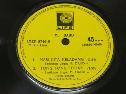 Malaysia Malay M. Daud & Delima Jangan Mengharap G/F 7" EP 45 RPM (EP328)